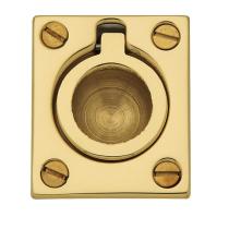 Baldwin 0392 Flush Ring Pull in Polished Brass (030)