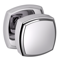 Baldwin Estate Pre-Configured 5011 Door Knob Set with 5058 Rose Polished chrome (260)