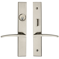 Baldwin Estate 6915 Santa Monica Mortise Entrance Set Satin Nickel