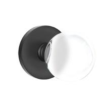 Emtek Modern Bristol Door Knob Set with Disk Rosette Flat Black 