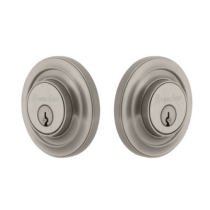 Grandeur Circulaire Double Cylinder Deadbolt Satin Nickel