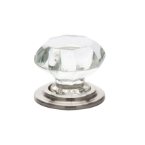 Emtek 86028 Old Town Clear Wardrobe Knob Satin Nickel (US15)
