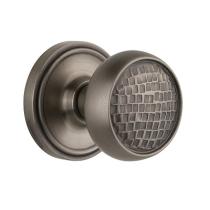 Nostalgic Warehouse Craftsman Knob Privacy Mortise with Classic Rose AP