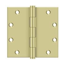 Deltana DSB55 5" x 5" Square Corner Solid Brass Hinges (Pair) Unlacquered Brass (US3-UNL)