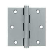 Deltana 3 1/2" x 3 1/2" Square Corner Residential Brass Hinges DSB35R