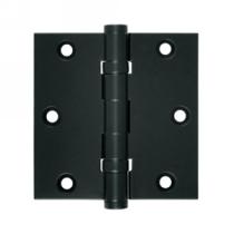 Deltana 3 1/2" x 3 1/2" Square Corner Ball Bearing Brass Hinges DSB35B