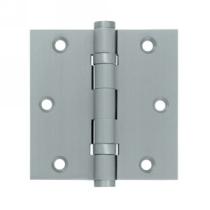 Deltana 3 1/2" x 3 1/2" Square Corner Ball Bearing Brass Hinges DSB35B