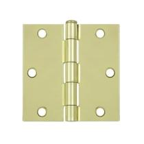 Deltana 3 1/2" x 3 1/2" Square Corner Residential Steel Hinges S35R