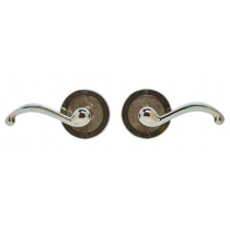 Rocky Mountain E101 Round Designer Escutcheon with Wood Texture Bronze Inlay