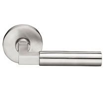 Emtek Hercules Door Lever with Disk Rosette Satin Steel (SS)