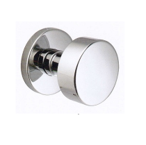 Emtek Brass Round Knob Set with Disk rosette Polished Chrome (US26)