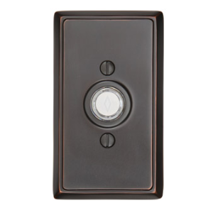 Emtek 2403 Door Bell Button w/Rectangular Rose Oil Rubbed Bronze (US10B)