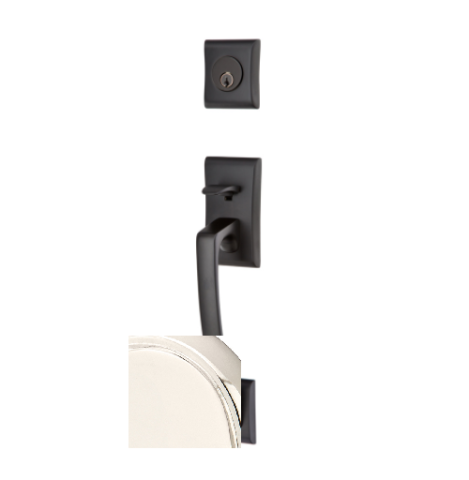 Emtek 4817 Modern Brass Ares Single Cylinder with Ares Lever Polished Nickel