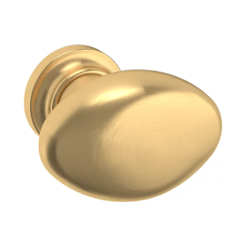 Baldwin Oval Cabinet Knob (4910, 4913) Lifetime Satin Brass