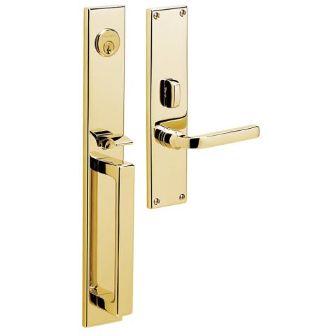 Baldwin Estate 6976 Minneapolis Mortise Handleset in Lifetime Polished brass