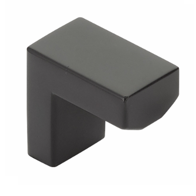 Emtek 86713 Modern Rectangular Keaton Cabinet Knob Flat Black (US19)