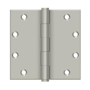 Deltana DSB55 5" x 5" Square Corner Solid Brass Hinges (Pair) Satin Nickel (US15)