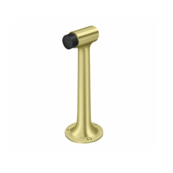 Deltana DSF800 Floor Mount 8" Heavy Duty Solid Brass Door Bumper Polished Brass