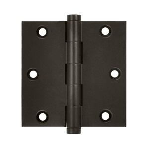 Deltana 3 1/2" x 3 1/2" Square Corner Standard Brass Hinges DSB35