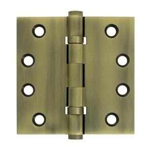 Deltana 4" x 4" Square Corner Ball Bearing Solid Brass Hinges DSB4B
