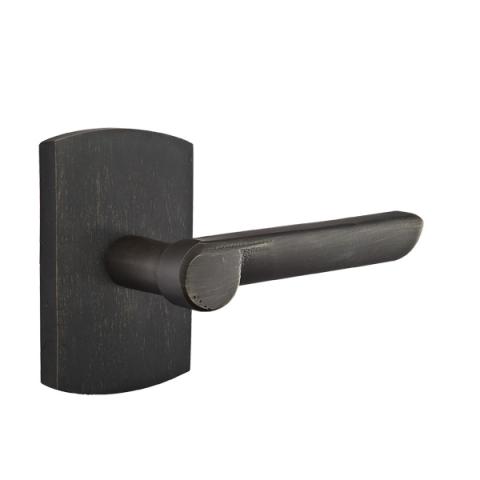 Emtek Aurora Door Lever with #4 Rose Medium Bronze Patina (MB)