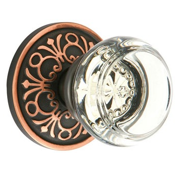 Emtek Georgetown Door Knob with Lancaster Rose Oil Rubbed Bronze (US10B)