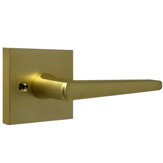 Weslock Transitional Collection Philtower Single Dummy Lever Set Satin Brass