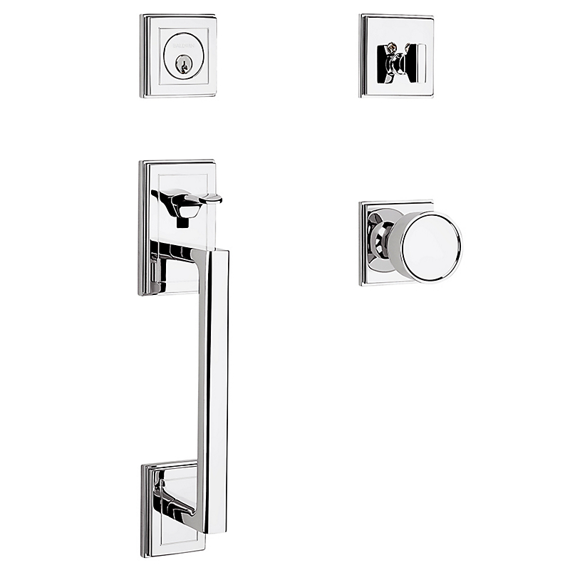 Baldwin Estate 85310 Hollywood Hills Sectional Handleset shown in Polished Chrome