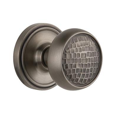 Nostalgic Warehouse Craftsman Knob Privacy Mortise with Classic Rose AP