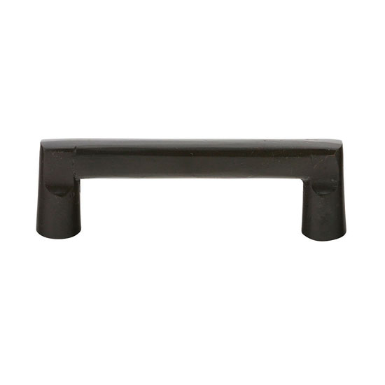 Emtek Sandcast Bronze Rail Cabinet Pull Flat Black Patina (FB)
