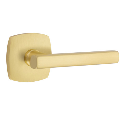 Emtek Urban Modern Freestone Lever Set with Urban Modern Rose